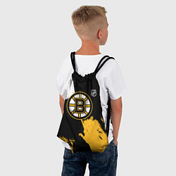 Рюкзак-мешок Бостон Брюинз - разлитая краска, цвет: 3D-принт — фото 2