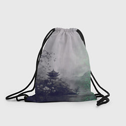 Рюкзак-мешок Рыбацкий домик на берегу озера, цвет: 3D-принт