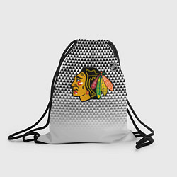 Рюкзак-мешок Чикаго Блэкхокс - геометрический паттерн с градиен, цвет: 3D-принт