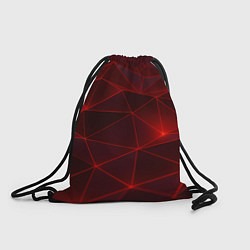 Рюкзак-мешок Красные полигоны с неоном, цвет: 3D-принт