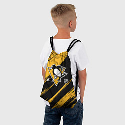 Рюкзак-мешок Питтсбург Пингвинз - брызги краски, цвет: 3D-принт — фото 2