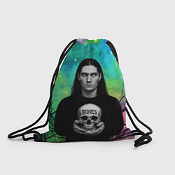 Рюкзак-мешок Bones без зрачков держит череп в руках, цвет: 3D-принт