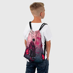 Рюкзак-мешок Одинокий самурай среди бабочек, цвет: 3D-принт — фото 2