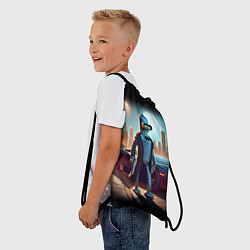 Рюкзак-мешок Бендер с пистолетом - Нью-Йоркская мафия, цвет: 3D-принт — фото 2