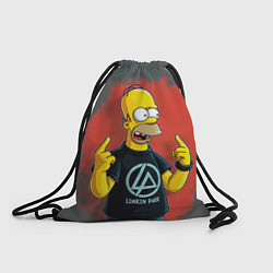 Рюкзак-мешок Гомер в футболке Linkin Park, цвет: 3D-принт