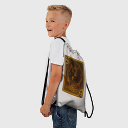 Рюкзак-мешок Лариса: дама треф, цвет: 3D-принт — фото 2