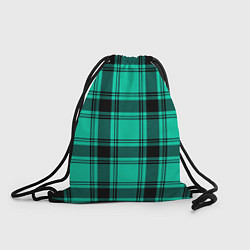 Рюкзак-мешок Checkered turquoise, цвет: 3D-принт