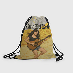 Рюкзак-мешок Lana Del Rey с гитарой, цвет: 3D-принт