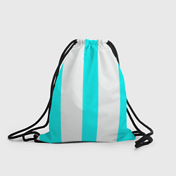 Рюкзак-мешок Color light blue white lines, цвет: 3D-принт