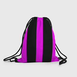 Рюкзак-мешок Color black pink lines, цвет: 3D-принт