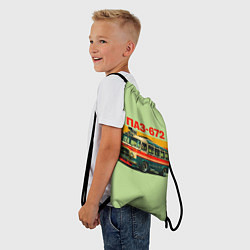 Рюкзак-мешок Ретро автобус ПАЗ-672 поп-арт, цвет: 3D-принт — фото 2