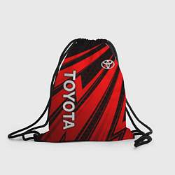 Рюкзак-мешок Тойота - красные полосы, цвет: 3D-принт