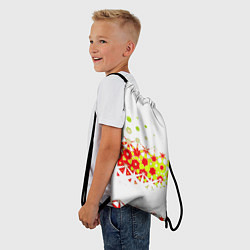 Рюкзак-мешок Узорчатые разводы на белом, цвет: 3D-принт — фото 2