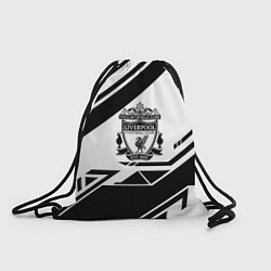 Рюкзак-мешок Liverpool черные полосы геометрия, цвет: 3D-принт