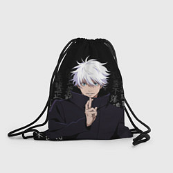 Мешок для обуви Годжо Сатору на фоне иероглифов