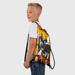 Рюкзак-мешок BTS объемные оранжевые плиты, цвет: 3D-принт — фото 2