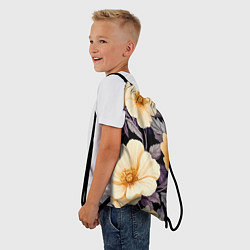 Рюкзак-мешок Крупные жёлтые цветы, цвет: 3D-принт — фото 2