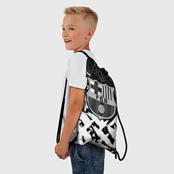 Рюкзак-мешок Barcelona черно белые птицы, цвет: 3D-принт — фото 2