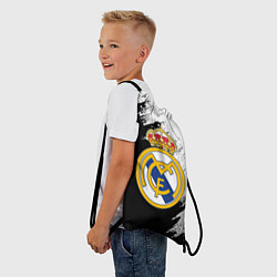 Рюкзак-мешок Real Madrid текстура штрихи, цвет: 3D-принт — фото 2