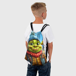 Рюкзак-мешок Милый Шрек зимой, цвет: 3D-принт — фото 2