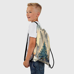 Рюкзак-мешок Москва новогодняя елка, цвет: 3D-принт — фото 2