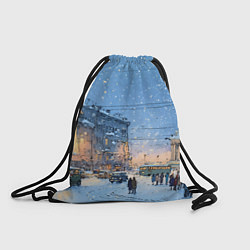 Мешок для обуви Снежный новогодний Питер