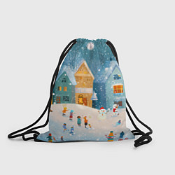 Рюкзак-мешок Новогодние каникулы, цвет: 3D-принт