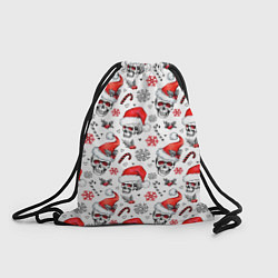 Рюкзак-мешок Новогодние черепа, цвет: 3D-принт