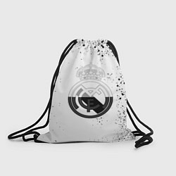 Мешок для обуви Реал Мадрид черно белые краски