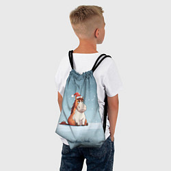 Рюкзак-мешок Лошадь сидит на снегу, цвет: 3D-принт — фото 2