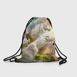 Рюкзак-мешок Радужный единорог, цвет: 3D-принт