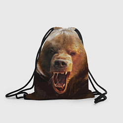 Рюкзак-мешок Рык медведя, цвет: 3D-принт