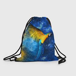Рюкзак-мешок Космический попугай, цвет: 3D-принт