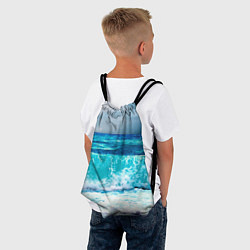 Рюкзак-мешок Волны, цвет: 3D-принт — фото 2
