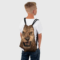 Рюкзак-мешок Взгляд льва, цвет: 3D-принт — фото 2