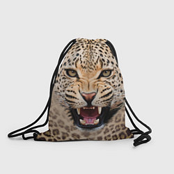 Рюкзак-мешок Взгляд леопарда, цвет: 3D-принт