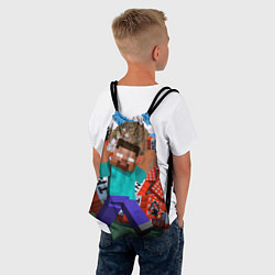 Рюкзак-мешок Minecraft Man, цвет: 3D-принт — фото 2