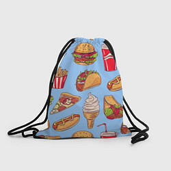 Рюкзак-мешок Еда, цвет: 3D-принт