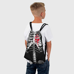 Рюкзак-мешок Скелет с сердцем, цвет: 3D-принт — фото 2