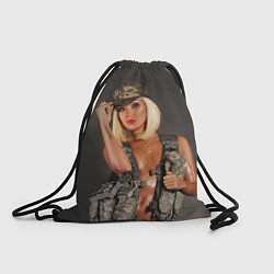 Рюкзак-мешок Девушка в форме, цвет: 3D-принт