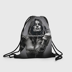 Рюкзак-мешок Девушка с цепью, цвет: 3D-принт