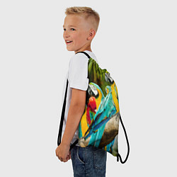 Рюкзак-мешок Попугаи на ветке, цвет: 3D-принт — фото 2