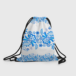 Рюкзак-мешок Гжель, цвет: 3D-принт