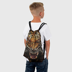 Рюкзак-мешок Злобный тигр, цвет: 3D-принт — фото 2