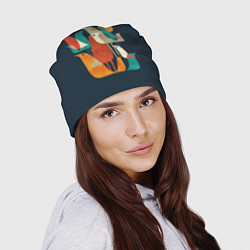 Шапка Осенние птицы, цвет: 3D-принт — фото 2