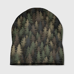 Шапка Лесной камуфляж, цвет: 3D-принт