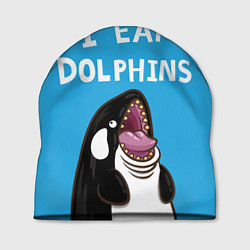 Шапка I eat dolphins, цвет: 3D-принт