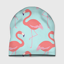 Шапка Розовые фламинго, цвет: 3D-принт