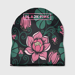 Шапка Black Pink: Delicate Flowers