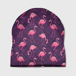 Шапка Фиолетовые фламинго